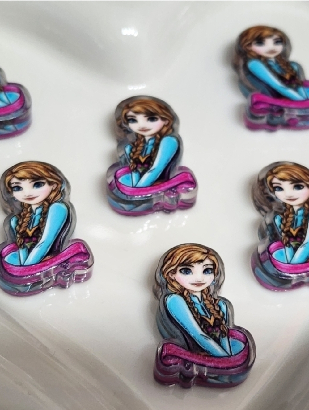 Princess Focal‎ Beads Acrylic 2 Pcs  Beaded Pen Jewelry Making Keychain Beadable